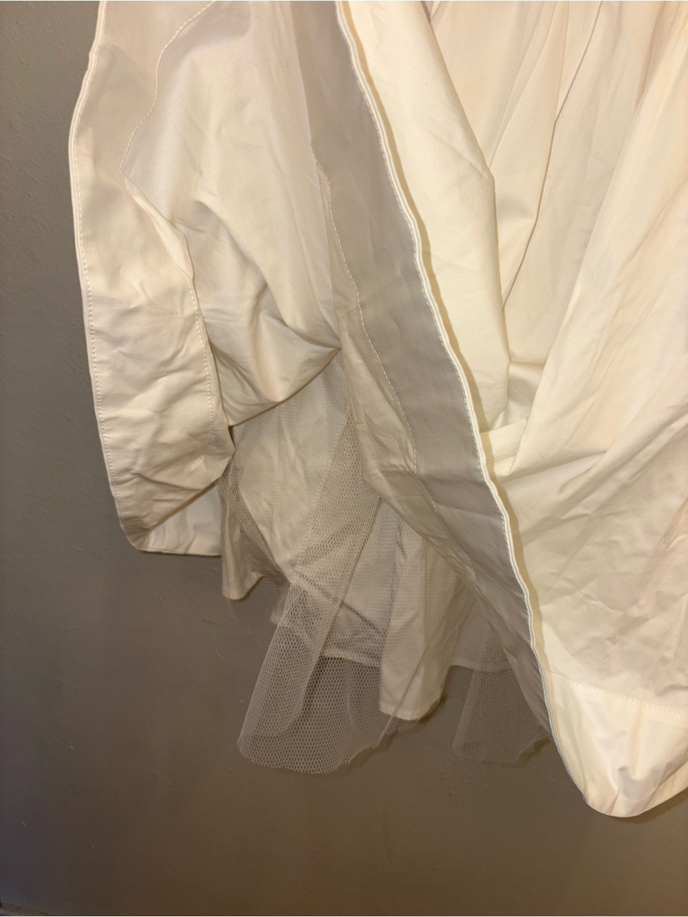 For Love + Lemons Clementine V-Neck Ruffle Sleeve Taffeta Babydoll Dress - Picture 8 of 11